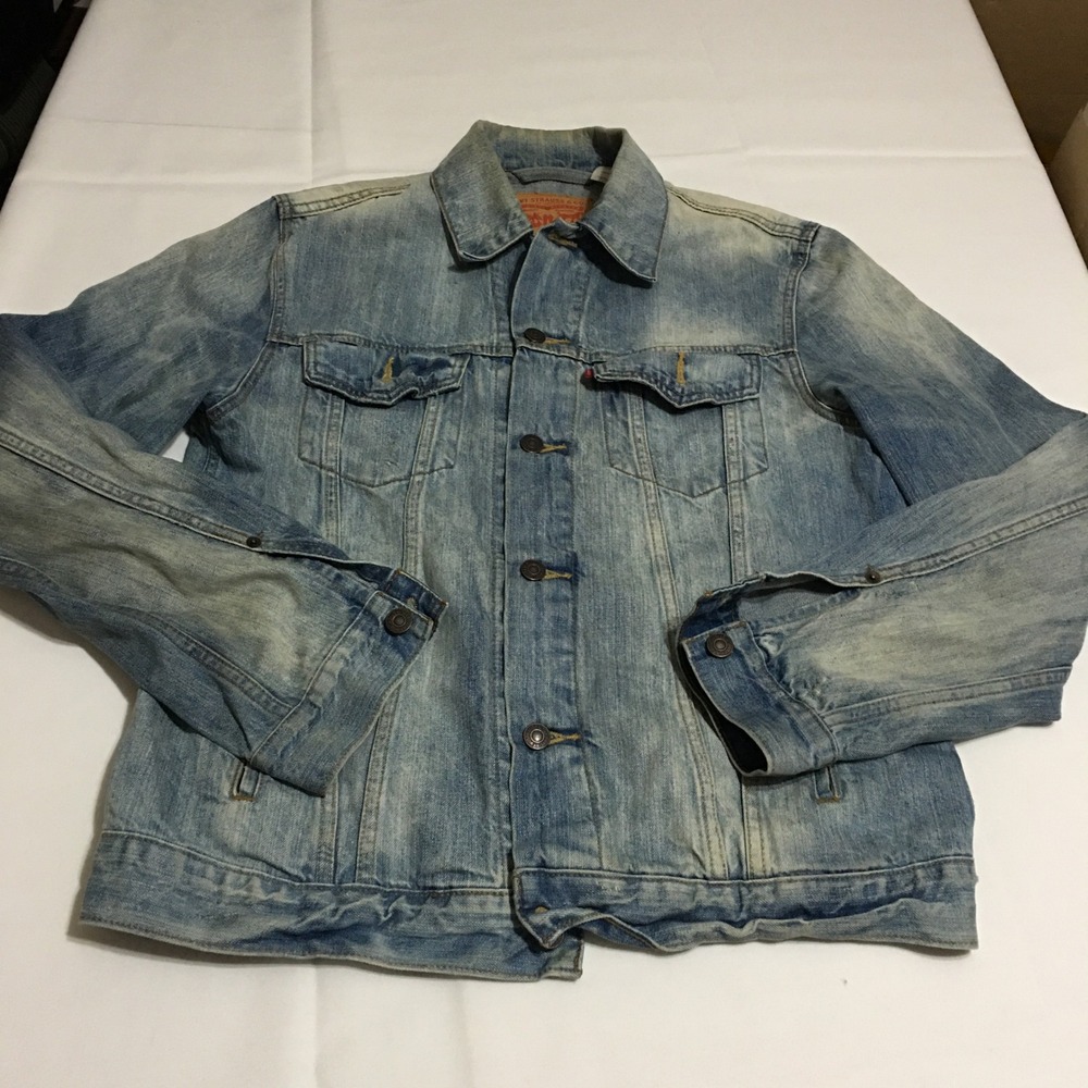 Levi's Mens Denim Trucker Jacket Large Blue Button Up
